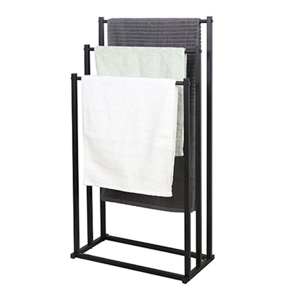 3 Tier Metal Towel Rack Freestanding Bathroom Organizer Rail